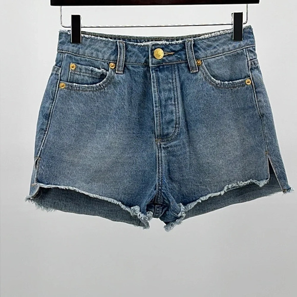 Amuse Society Shoreline High Rise Cut Off Denim Shorts - Size 25 - Picture 1 of 7